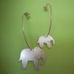 Elephant Hoop Earrings