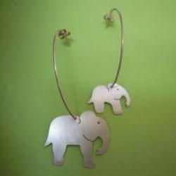 Elephant Hoop Earrings